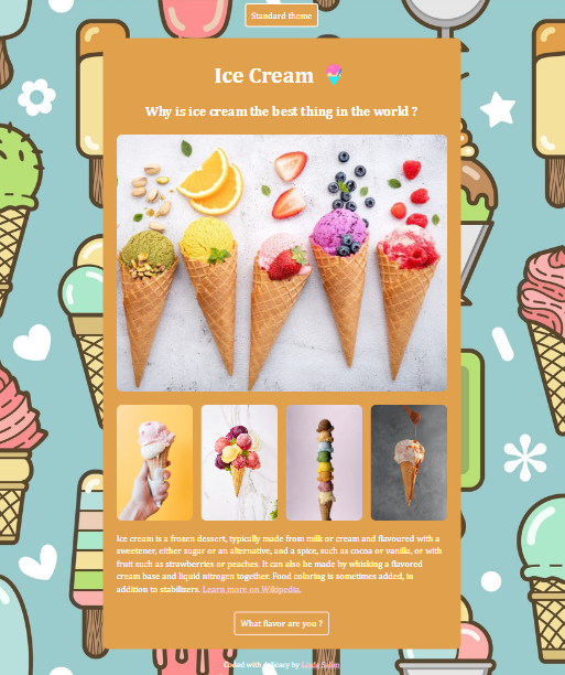 Ice Cream project